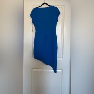 Derek Heart Vibrant Blue Asymmetrical Dress